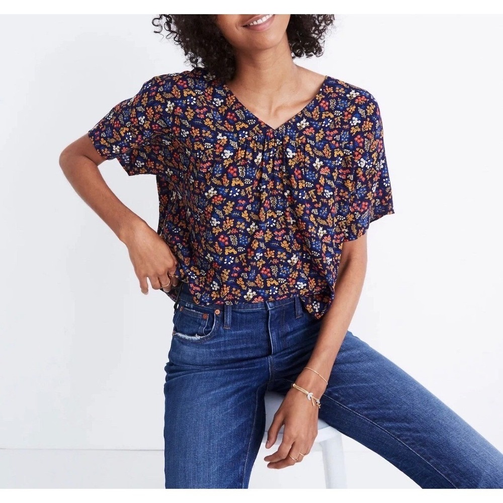 Madewell Blouse Size S Rhyme Top In Garden Party Floral Pcottagecore boho Fall